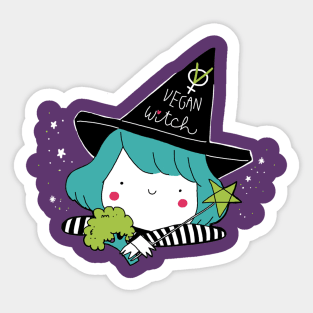 vegan witch Sticker